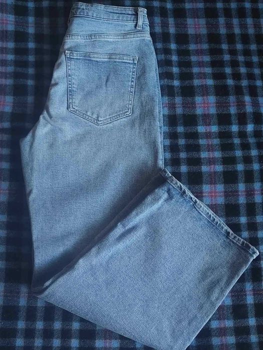 Брендовые  широкие  джинси Only с высокой посадкой