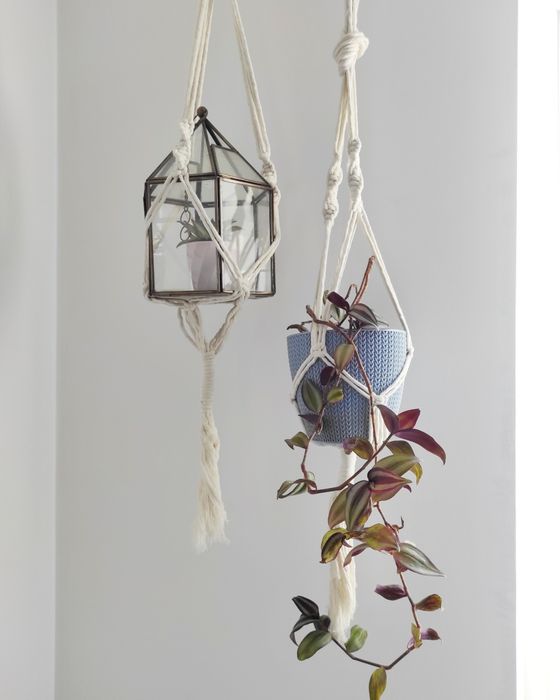 Кашпо підвісне плетене