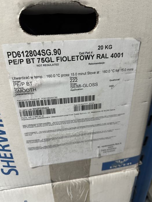 Farba Proszkowa INVER RAL 4001 FIOLETOWY 100kg