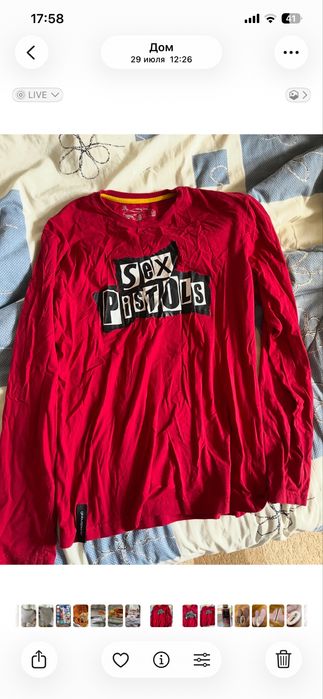 лонгслив Sex pistols рок новый унисекс рпзмер S