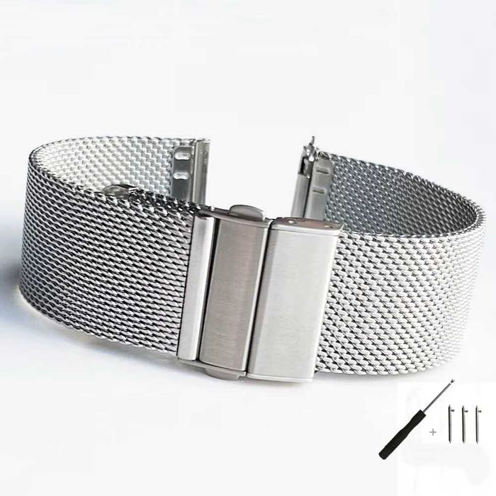 Bransoletka do zegarka męskiego damskiego 16_18 20 22 mm mesh milanese