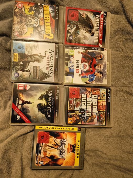 Gry PS3 move borderlands fifa10 GTA4 Battlefield assassin3 watch dogs