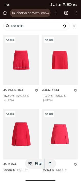 Оригінальна тенісна спідниця-шорти для ігор з ракеткою CHERVO