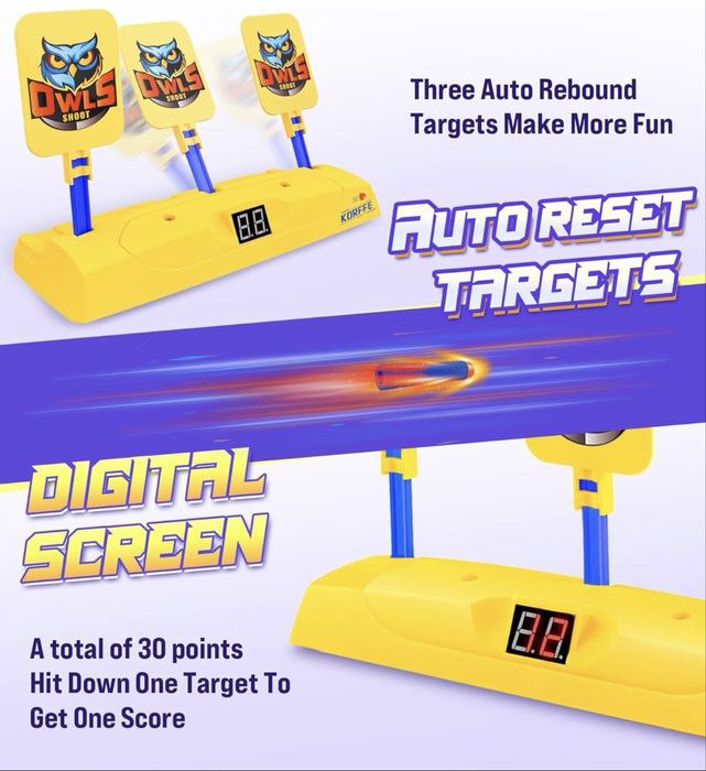 Електрична мішень для стрільби з підрахунком очок та мʼякими набоями