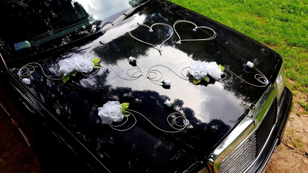 Dekoracja auta Ozdoba samochodu Ślubnego Serca