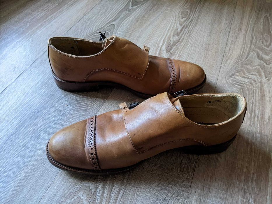 Buty męskie Salvo Barone roz. 43 naturalna skóra hand made jakość