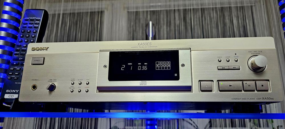 SONY CDP XA50ES+oryginalny pilot, szampański-idealny stan