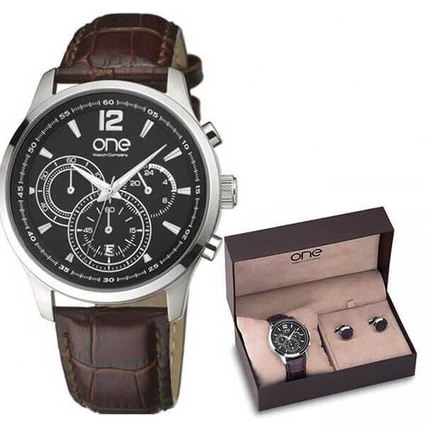 Relógio ONE Gallant com botões de punho