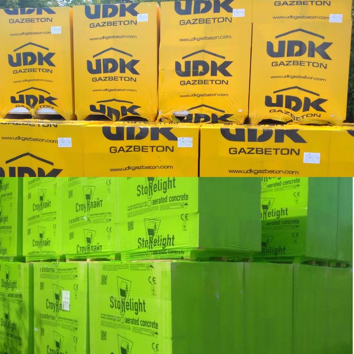 Газоблок.Газобетон.Пеноблок.ЮДК Днепр.Д400+Клей в подарок Склад.