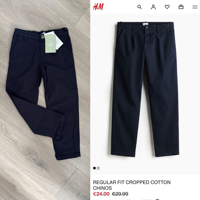 Нові штани сині h&m HM 116 5-6