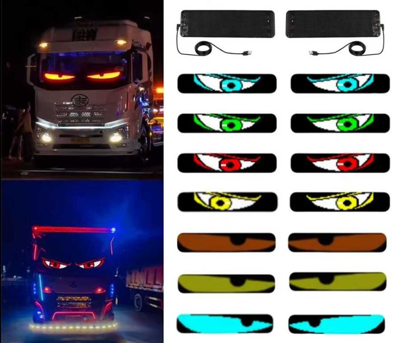 Світлодіодна панель на авто очі диявола 12x60, Devil Eyes, LED Matrix RGB