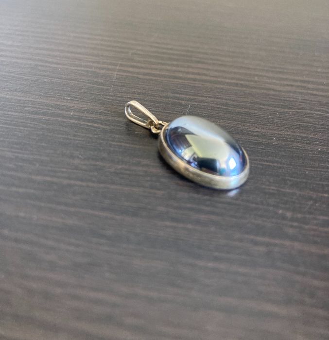 Zawieszka wisiorek srebrny z hematytem