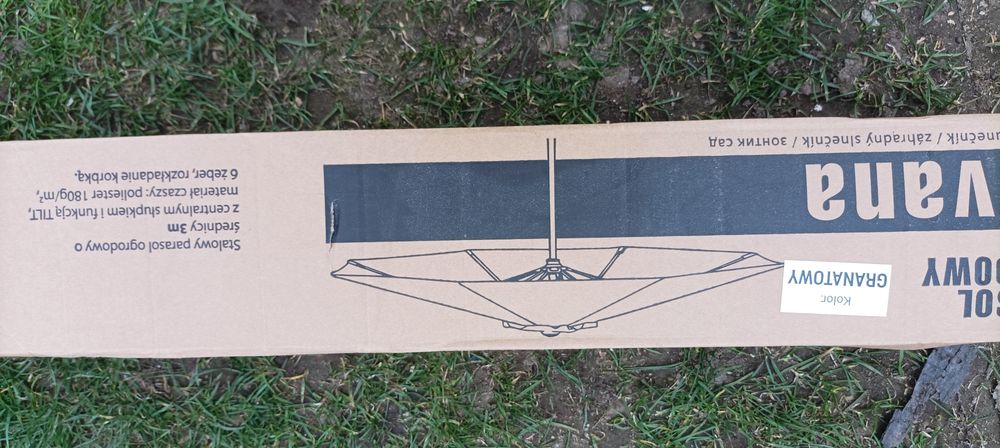 Parasol 3m  granatowy Havana z korbką.