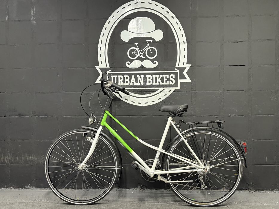 Rower miejski dwururka LEKKI Retro 21 biegów Damski 53 cm Urban Bikes