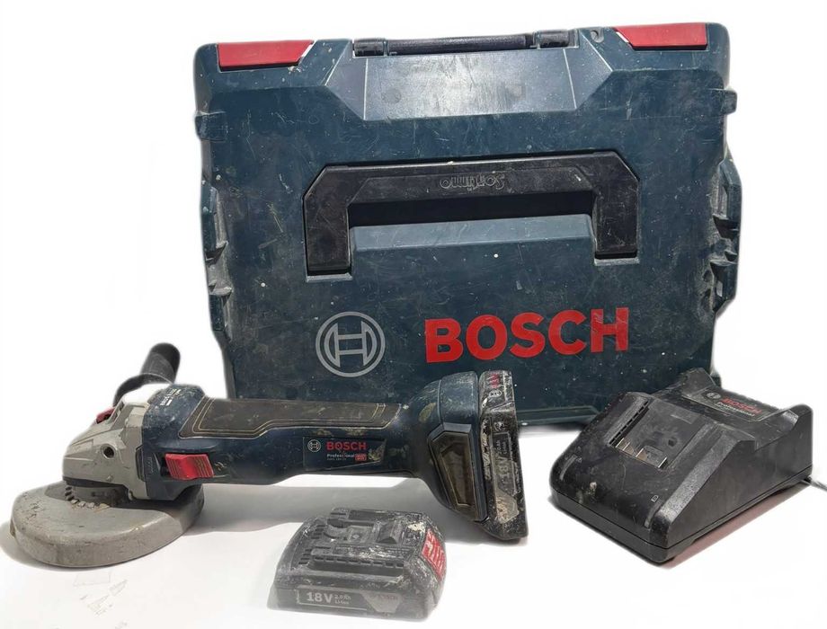 Szlifierka kątowa Bosch GWS 18V-10 dwa aku + ład + walizka