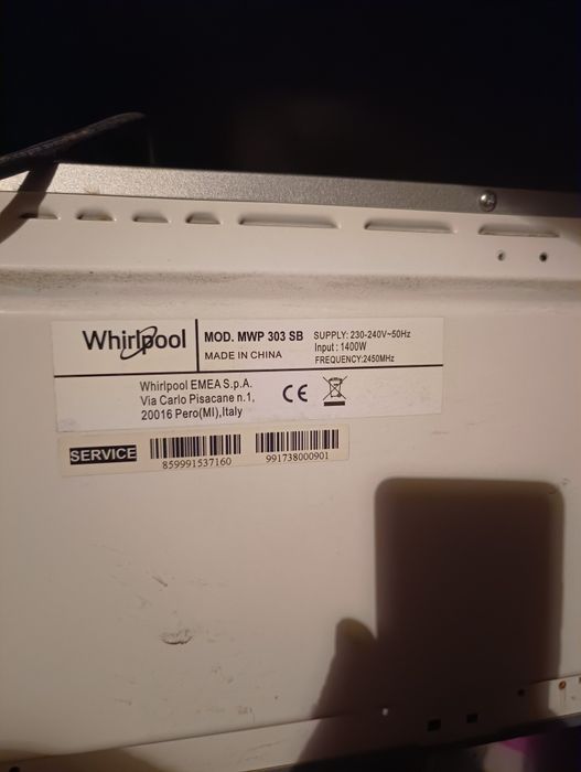 Mikrofalówka Whirlpool 30l
