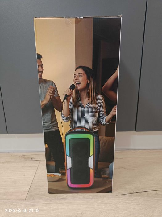 Głośnik Forever RGB LED 30W bezprzewodowy bluetooth karaoke pilot mikrofon