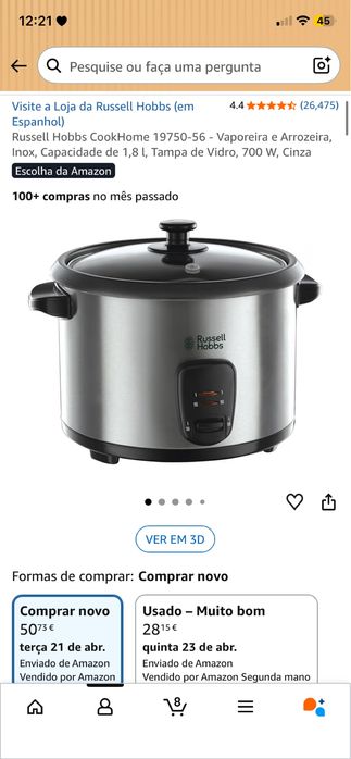 Arrozeira Vaporeira Russel Hobbs
