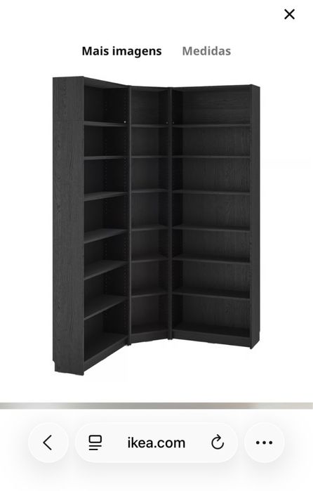 Estantes Ikea billy . Sistema de canto