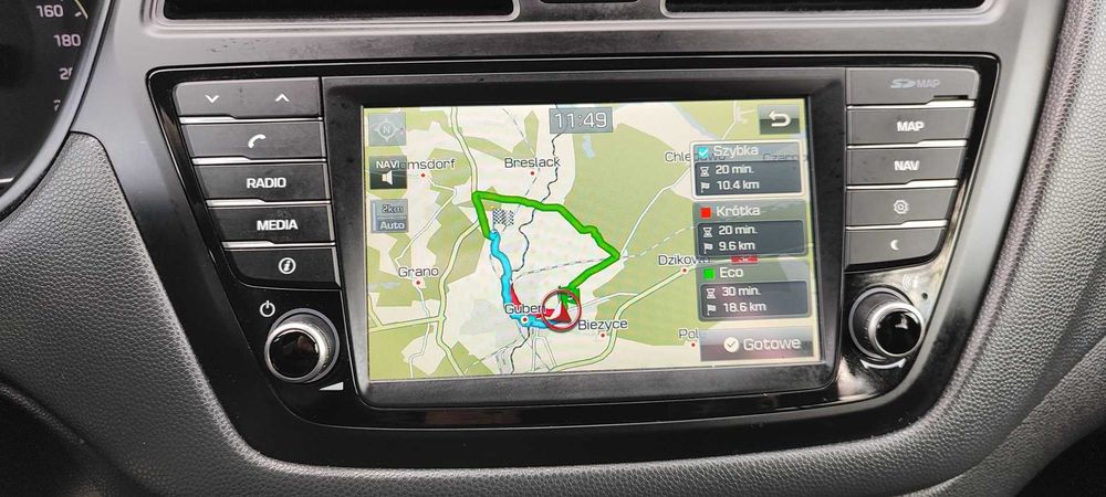 HYUNDAI i20, 1.1CRDi, 2017, bogata wersja, kamera, nawigacja, 6 biegów