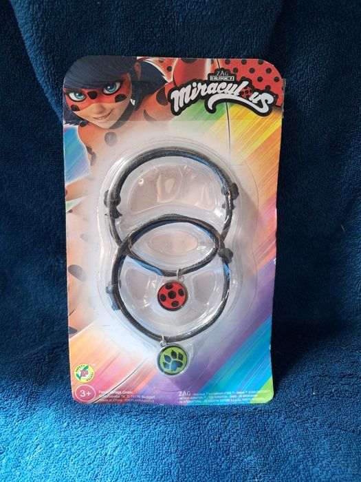 Zestaw bransoletek Miraculous biedronka i czarny kot bransoletka hero