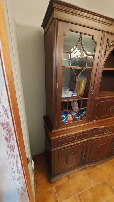 Móvel Sala em madeira Estilo Inglês 205x48x215 cms