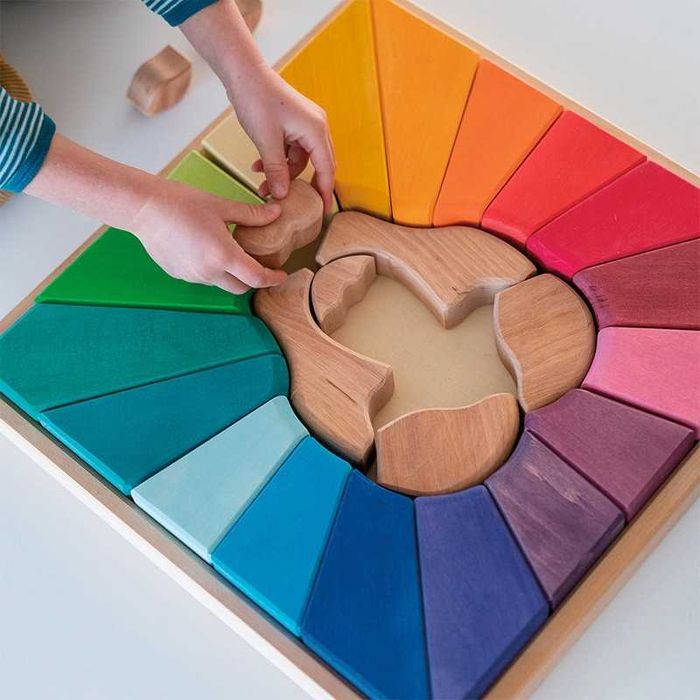 Grimms Leão - Blocos de madeira (Waldorf friendly)