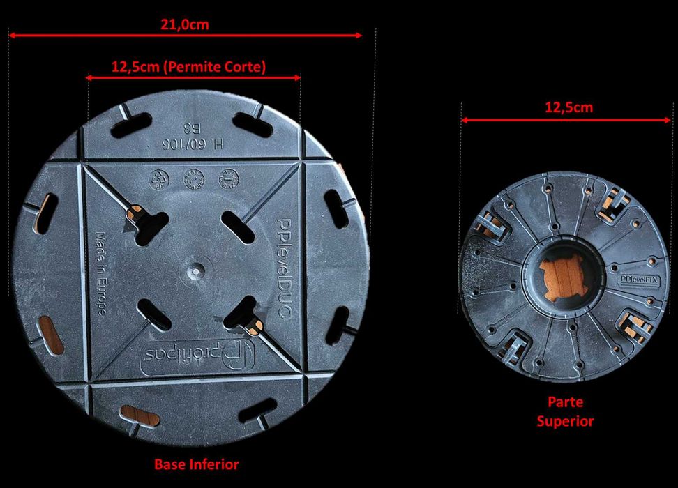 Suportes pavimentos cerâmicos / pedras PP level DUO MAXI autonivelante