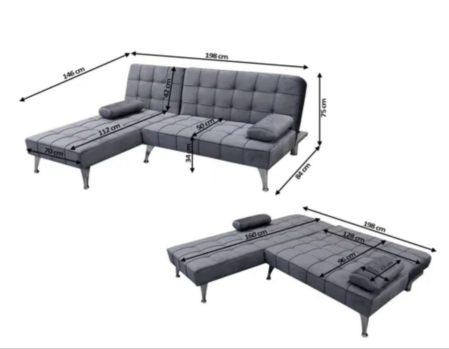 Sofá Cama Chaise Longue Keren XS 198cm