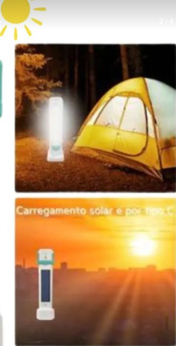 Lanterna Solar com powerbank