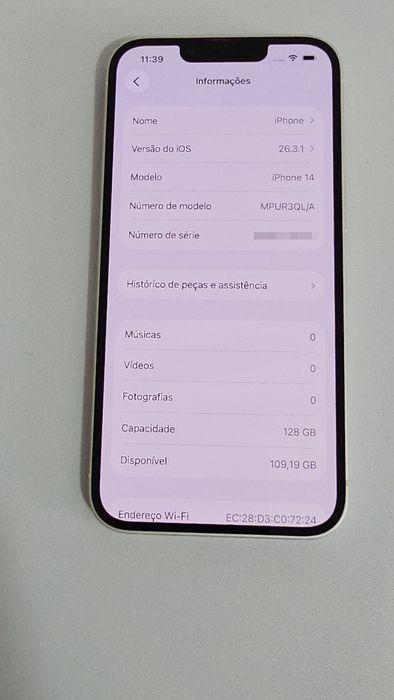 Iphone 14 128gb. 100% Bateria. Muito bom