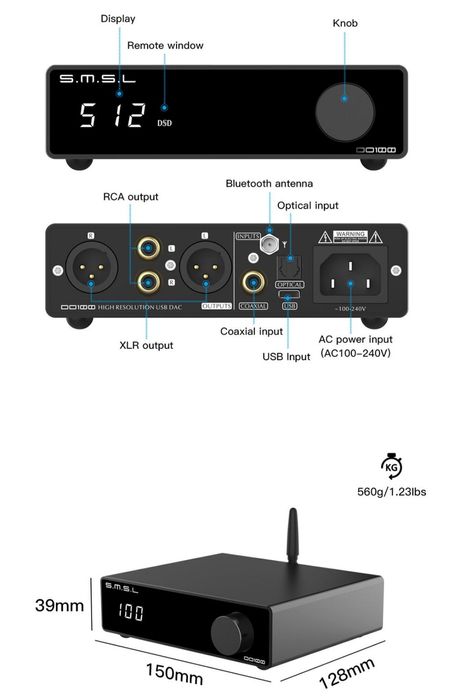 Цап SMSL DO100 балансный