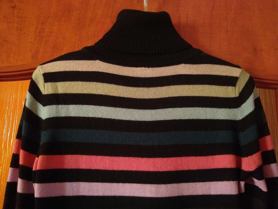 SUD Express  Francuski damski sweter z golfem, 50% Merino, Rozmiar M-L