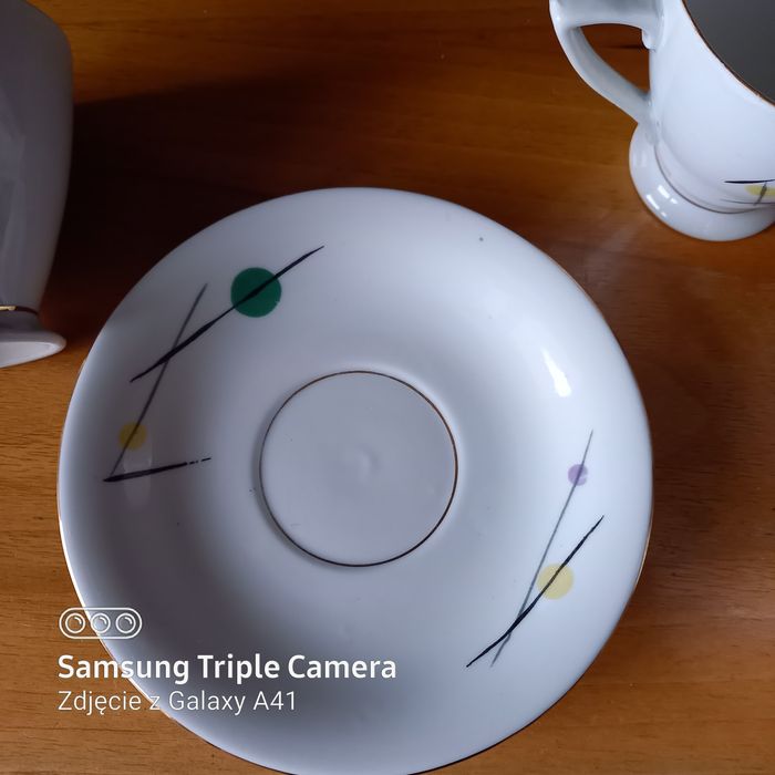 Filizanki, Karolina, New Look, pikasiaki PRL  porcelana lata 60 te.