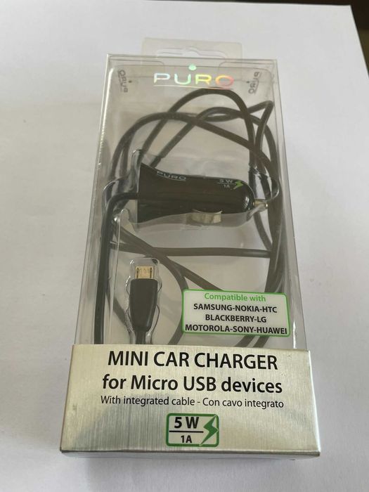 Carregador isqueiro para telemóvel micro-USB