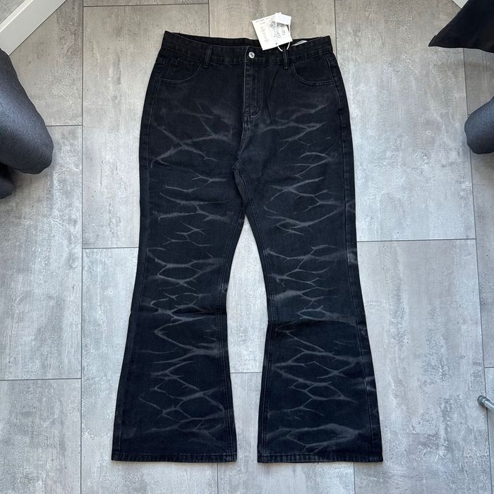 Flared black washed jeans opium джинcы клеш опиум sk8 y2k архив кльош