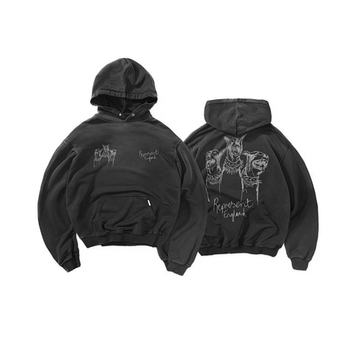 Кофта худі Represent Hand Drawn Thoroughbred Hoodie jordan off white cortez trapstar
