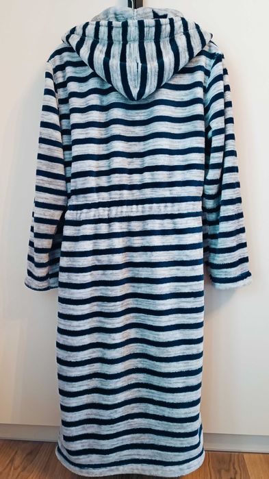 Szlafrok z kapturem dwustronny miękki w dotyku, gruby