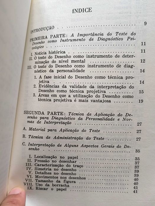 O Teste do Desenho como Instrumento de Diagnóstico
Validade aplicação