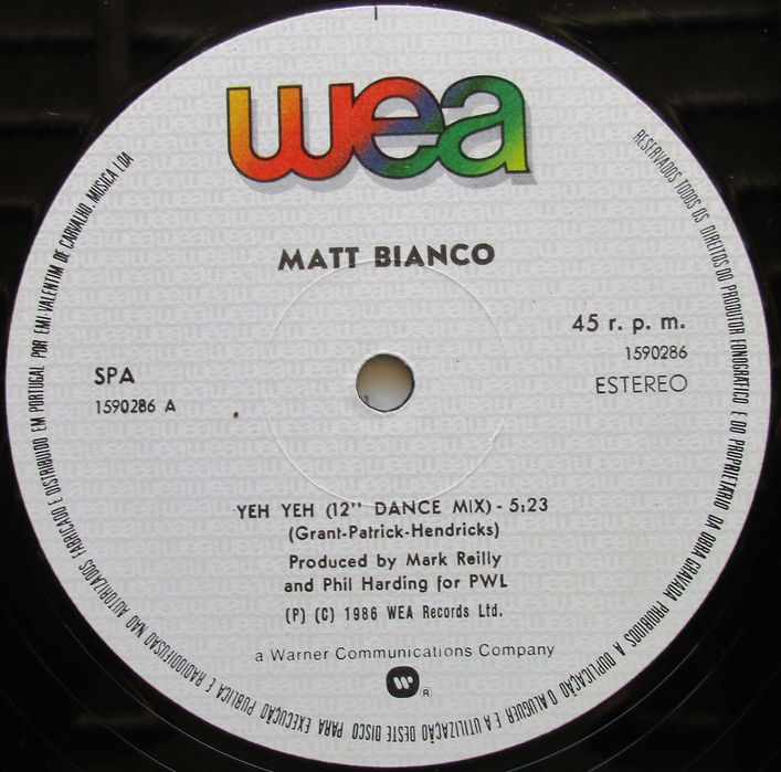 Matt Bianco - - - - - Yeh Yeh - - - - - Maxi Single