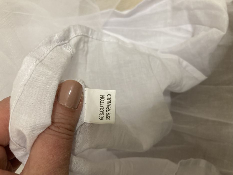 Spektakularna sukienka biały tiul cekiny