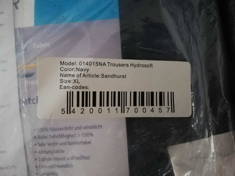 Komplet odzieży męskiej przeciwdeszczowe XL