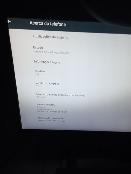 Box android T95 com air mouse