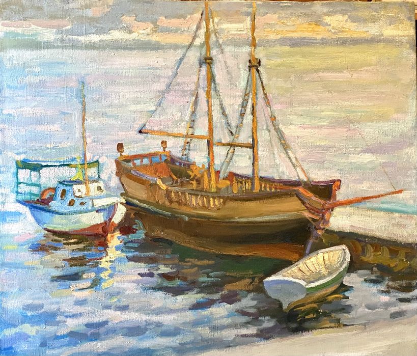 Картини. Морські пейзажі. Кораблі. Крим. 1985р., 2002р. .