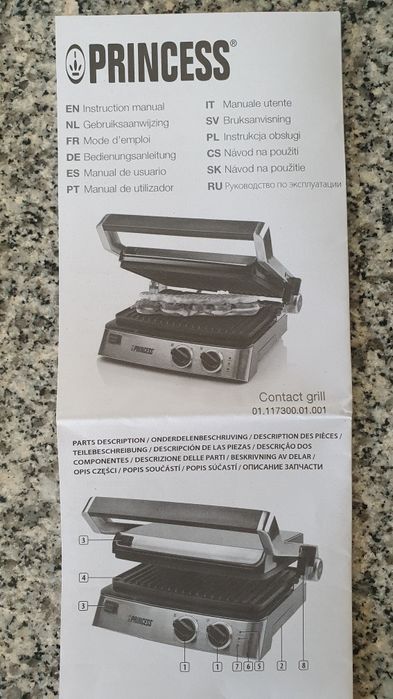 Grelhador eléctrico marca Princess