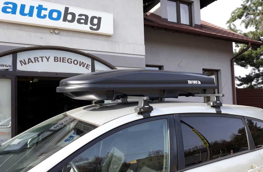 Ekonomiczny, niski, ładny box dachowy Taurus Xtreme 400 litrów