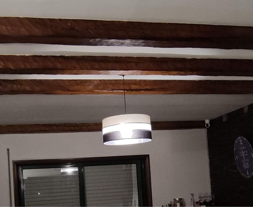 Candelabro suspenso HELEN 1xE27/15W/230V diâmetro 40 cm preto/cinzento/prateado