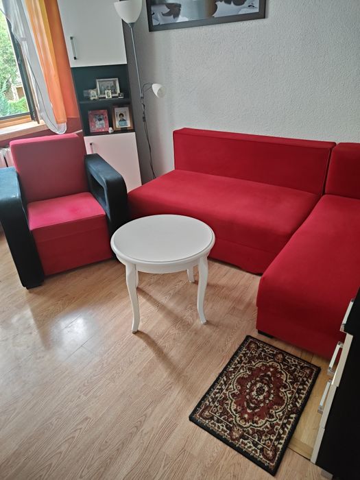 Zestaw narożnik i fotel.