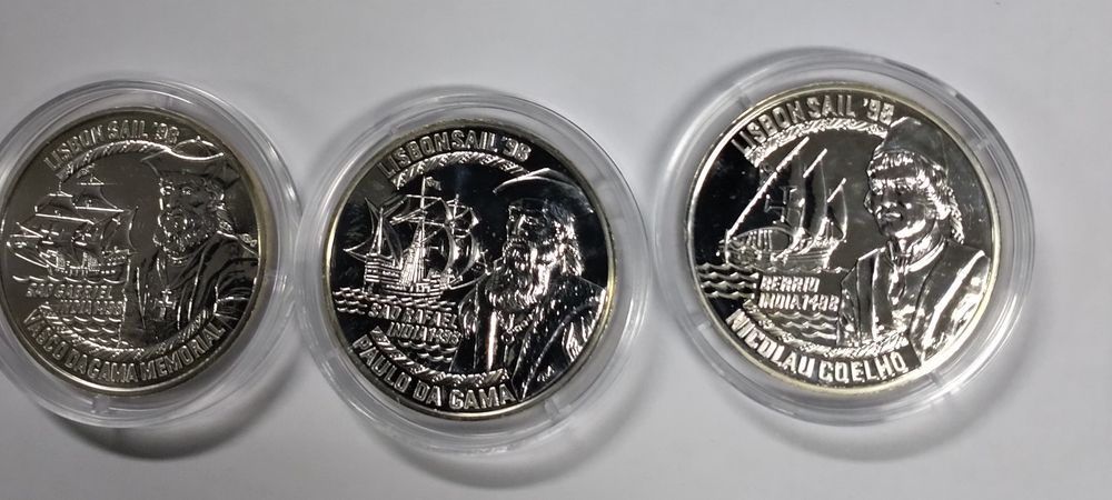 Regata Vasco da Gama Lisboa 1998 moedas de 20 euros