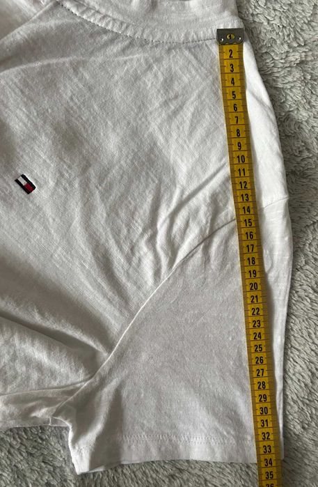 Tommy Hilfiger T-shirt męski biały rozm. S/M stan bdb.